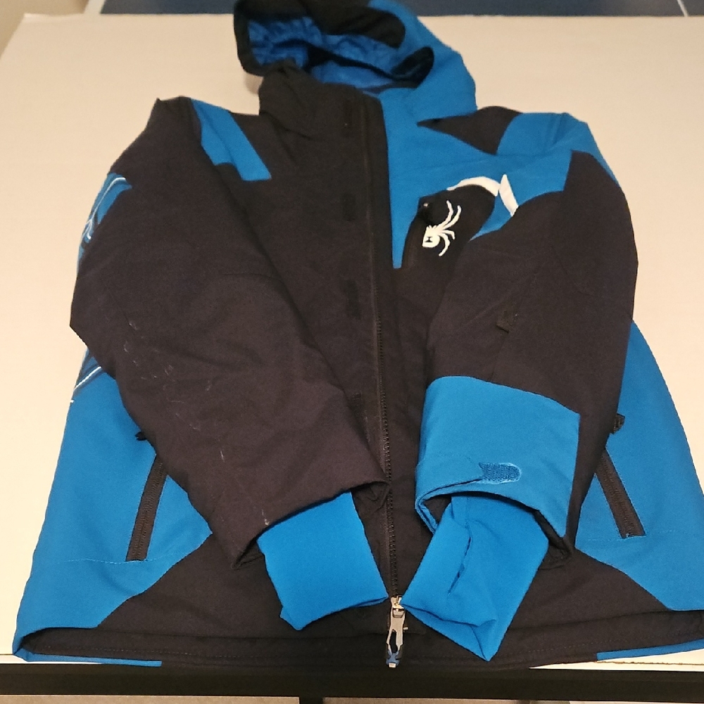 Spyder Kids Jacket in Black and Blue